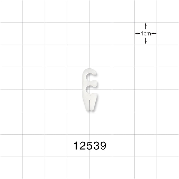 2-Channel Multi-Cavity Clip with Guide Wire Slit, Natural - 0.144 inch Channel; 0.007 inch Slit (3.65 mm; 0.17 mm) - 12539