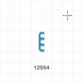 3-Channel Multi-Cavity Clip, Blue - 0.145 inch Channel (3.68 mm) - 12554