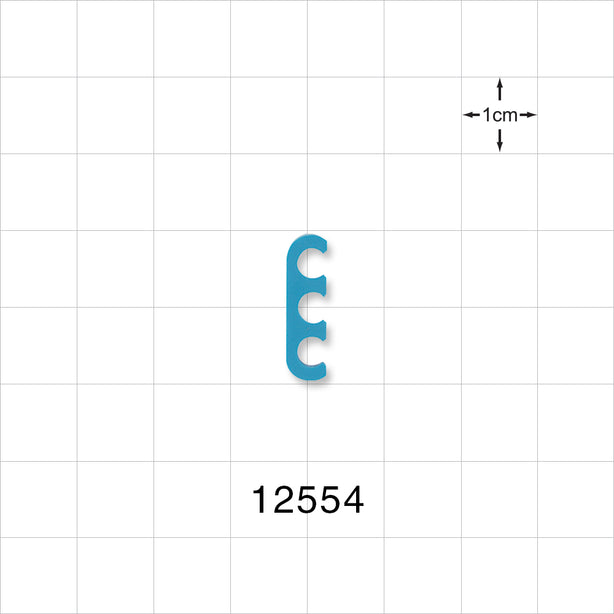 3-Channel Multi-Cavity Clip, Blue - 0.145 inch Channel (3.68 mm) - 12554