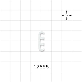 3-Channel Multi-Cavity Clip, Natural - 0.145 inch Channel (3.68 mm) - 12555