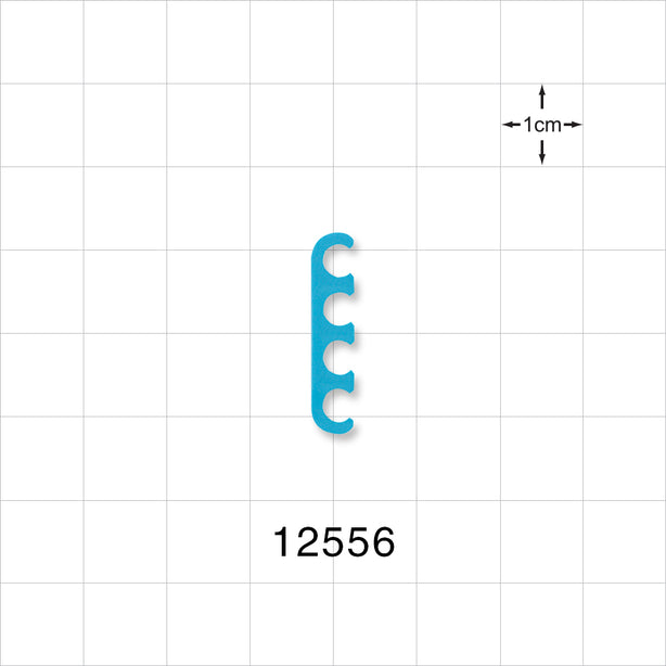 4-Channel Multi-Cavity Clip, Blue - 0.145 inch Channel (3.68 mm) - 12556