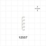 4-Channel Multi-Cavity Clip, Natural - 0.145 inch Channel (3.68 mm) - 12557
