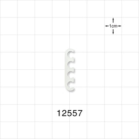 4-Channel Multi-Cavity Clip, Natural - 0.145 inch Channel (3.68 mm) - 12557