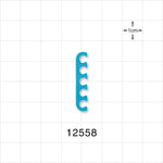 5-Channel Multi-Cavity Clip, Blue - 0.145 inch Channel (3.68 mm) - 12558