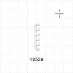 5-Channel Multi-Cavity Clip, Natural - 0.145 inch Channel (3.68 mm) - 12559