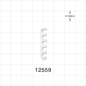 5-Channel Multi-Cavity Clip, Natural - 0.145 inch Channel (3.68 mm) - 12559