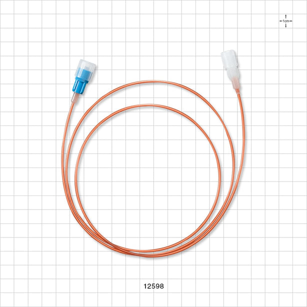 Light-Sensitive Extension Line, Female Luer Lock to Male Luer Lock with Non-Vented Caps - 0.039 inch ID x 0.079 inch OD (1 mm x 2 mm); 40 inch (1016 mm) - 12598