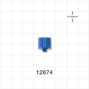 Male Luer Cap, Non-Vented, Blue -  - 12674