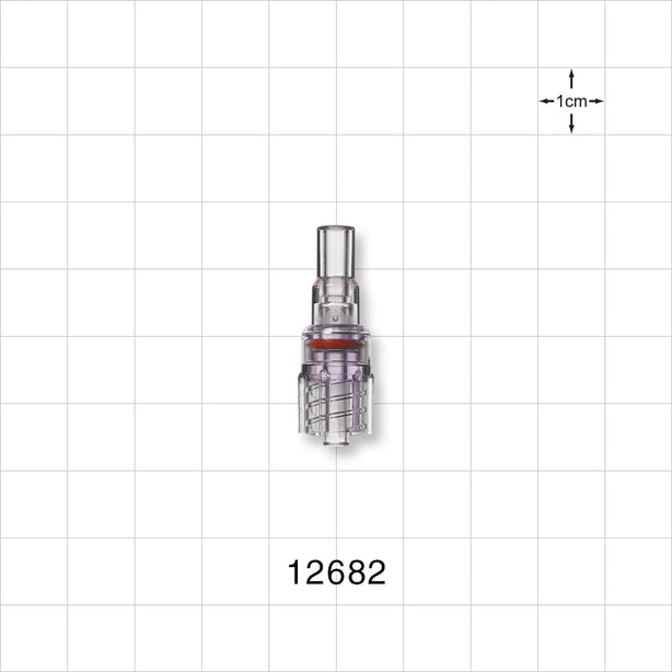 Rotating Male Luer Lock, Tubing Port, Clear - 0.118 inch ID (3 mm); 1200 psi - 12682