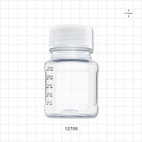 PharmaTainer™ Bottle, Non-Sterile, 5/Vacuum-Sealed Pack - 125 ml; 48 mm cap - 12700