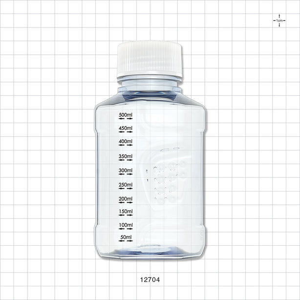 PharmaTainer™ Bottle, Non-Sterile, 5/Vacuum-Sealed Pack - 500 ml; 48 mm cap - 12704