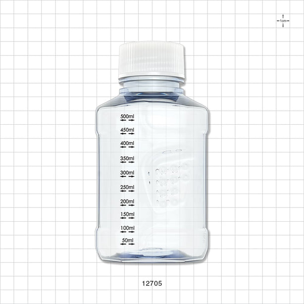 PharmaTainer™ Bottle, Non-Sterile, 5/Vacuum-Sealed Pack - 500 ml; 48 mm cap - 12705