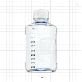 PharmaTainer™ Bottle, Non-Sterile, 5/Vacuum-Sealed Pack - 1 Liter; 48 mm cap - 12706