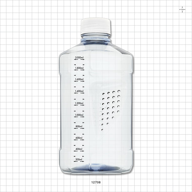 PharmaTainer™ Bottle, Non-Sterile, 5/Vacuum-Sealed Pack - 2 Liter; 48 mm cap - 12708
