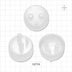 PharmaTainer™ Cap, 3-Ports - 48 mm; 2 External Ports Fit 1/4 inch ID Tubing x 2 Internal Ports Fit 1/4 inch ID Tubing (0.25 inch, 6.35 mm); 1 External Port Fits 3/16 inch ID Tubing x 1 Internal Port Fits 3/16 inch ID Tubing (0.188 inch, 4.76 mm) - 12719