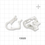 Pinch Clamp, Side-Load, White - Fits 0.197 inch - 0.284 inch OD Tubing (5 mm - 7.2 mm) - 13020