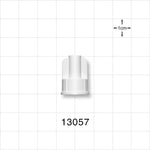 Large-Bore Male Cap, Non-Vented, White -  - 13057