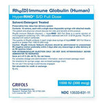 Grifols Therapeutics Inc. HyperRHO S / D Full Dose Injection 13533-0631-11 - 1.0 box