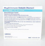 Grifols Therapeutics Injection Hyperrho S / D Mini Dose 250Iu Prefilled Syringe, 10 per Box - 13533-0661-06 - 1 Box