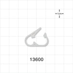 Pinch Clamp, Natural - Fits 0.161 inch - 0.197 inch OD Tubing (4.1 mm - 5 mm) - 13600