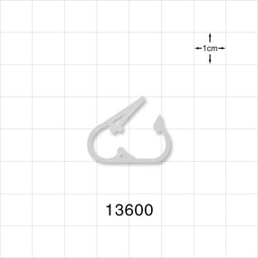 Pinch Clamp, Natural - Fits 0.161 inch - 0.197 inch OD Tubing (4.1 mm - 5 mm) - 13600