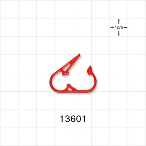 Pinch Clamp, Red - Fits 0.161 inch - 0.197 inch OD Tubing (4.1 mm - 5 mm) - 13601