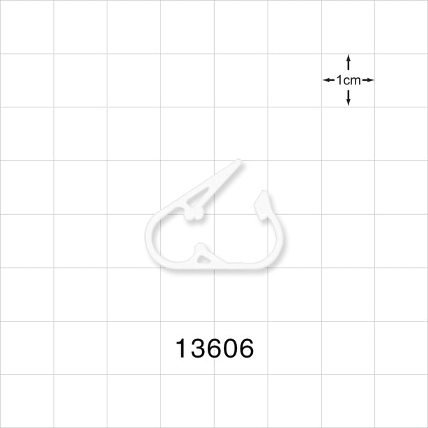 Pinch Clamp, White - Fits 0.161 inch - 0.197 inch OD Tubing (4.1 mm - 5 mm) - 13606