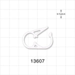 Pinch Clamp, White - Fits 0.248 inch - 0.275 inch OD Tubing (6.3 mm - 7 mm) - 13607