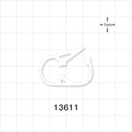 Pinch Clamp, White - Fits 0.248 inch - 0.275 inch OD Tubing (6.3 mm - 7 mm) - 13611