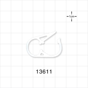 Pinch Clamp, White - Fits 0.248 inch - 0.275 inch OD Tubing (6.3 mm - 7 mm) - 13611
