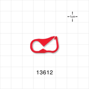 Pinch Clamp, Red - Fits 0.216 inch OD Tubing (5.4 mm) - 13612