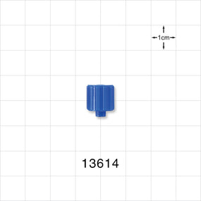 Male Luer Cap, Non-Vented, Blue -  - 13614