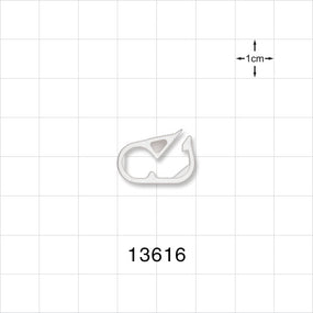 Pinch Clamp, White - Fits 0.059 inch - 0.102 inch OD Tubing (1.5 mm - 2.6 mm) - 13616