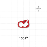 Pinch Clamp, Red - Fits 0.059 inch - 0.102 inch OD Tubing (1.5 mm - 2.6 mm) - 13617