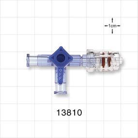 3-Way Stopcock, 2 Female Luer Locks, Rotating Male Luer Lock - 1050 psi - 13810