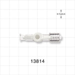 1-Way Stopcock, Female Luer Lock, Swivel Male Luer Lock - 200 psi - 13814