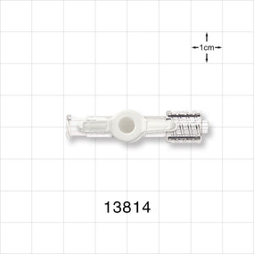 1-Way Stopcock, Female Luer Lock, Swivel Male Luer Lock - 200 psi - 13814