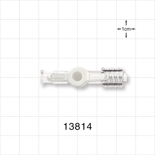 1-Way Stopcock, Female Luer Lock, Swivel Male Luer Lock - 200 psi - 13814