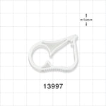 Pinch Clamp, Ratchet-Style, White - Fits 0.236 inch - 0.354 inch OD Tubing (6 mm - 9 mm) - 13997