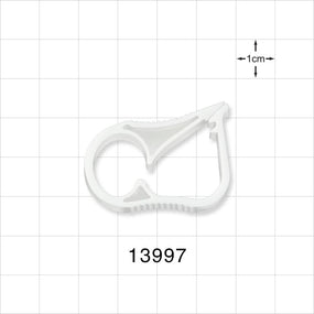 Pinch Clamp, Ratchet-Style, White - Fits 0.236 inch - 0.354 inch OD Tubing (6 mm - 9 mm) - 13997