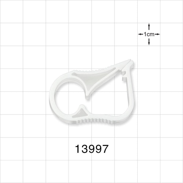 Pinch Clamp, Ratchet-Style, White - Fits 0.236 inch - 0.354 inch OD Tubing (6 mm - 9 mm) - 13997