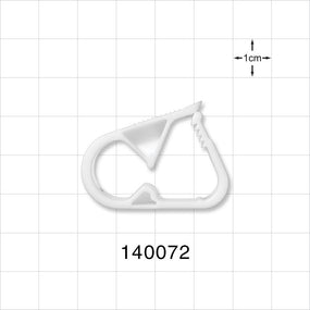 Pinch Clamp, White - Fits 0.268 inch OD Tubing (6.8 mm) - 140072