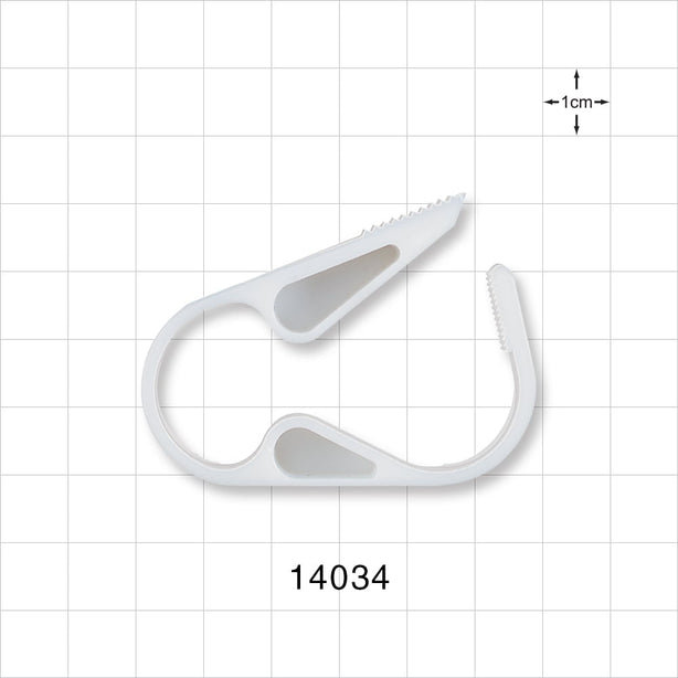 Pinch Clamp, Ratchet-Style, White - Fits 1/2 inch - 5/8 inch OD Tubing (0.5 inch - 0.625 inch, 12.7 mm - 15.9 mm) - 14034