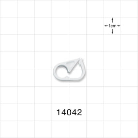 Pinch Clamp, White - Fits 0.16 inch OD Tubing (4.06 mm) - 14042