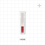 Roller Clamp, White Body, Red Wheel; Assembled - Fits 0.177 inch OD Tubing (4.5 mm) - 14046