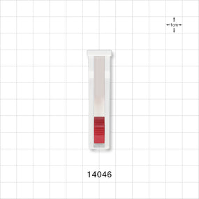 Roller Clamp, White Body, Red Wheel; Assembled - Fits 0.177 inch OD Tubing (4.5 mm) - 14046