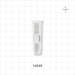 Roller Clamp with Click Stop, White Body, White Wheel; Assembled - Fits 0.256 inch OD Tubing (6.5 mm) - 14049