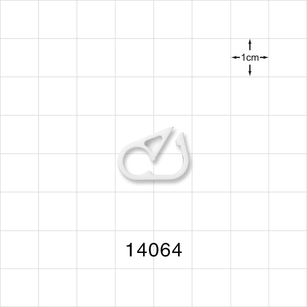 Pinch Clamp, White - Fits 0.059 inch - 0.118 inch OD Tubing (1.5 mm - 3 mm) - 14064