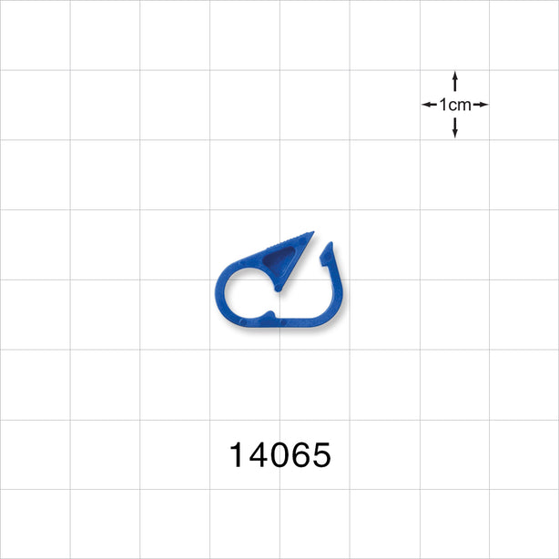 Pinch Clamp, Blue - Fits 0.059 inch - 0.118 inch OD Tubing (1.5 mm - 3 mm) - 14065