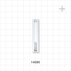 Roller Clamp, White Body, Natural Wheel; Assembled - Fits 0.118 inch ID x 0.161 inch OD Tubing (3 mm x 4.1 mm) - 14080